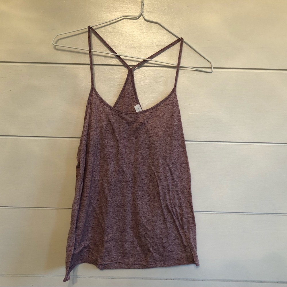 Acid wash maroon tank